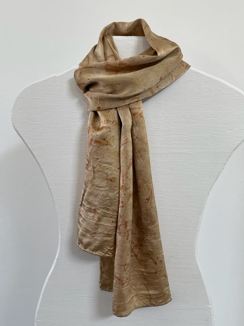 Brown Silk Neck Scarf