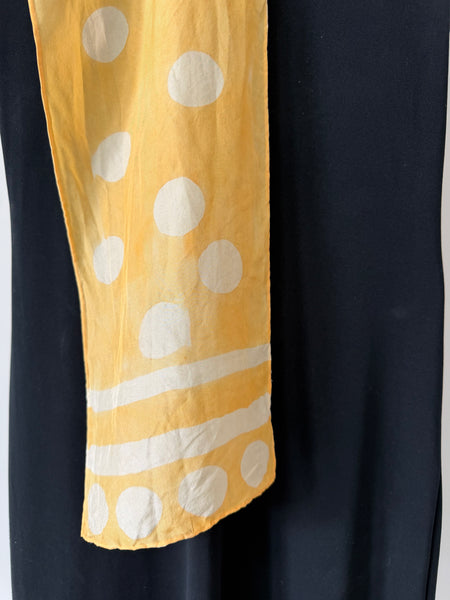 silk habotai slim scarf