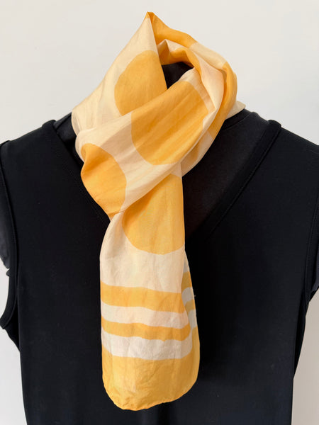 silk habotai slim scarf