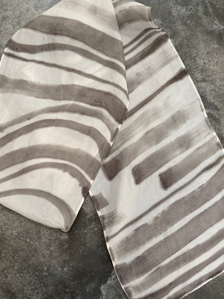 silk habotai slim scarf
