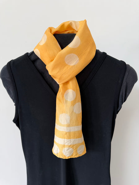 silk habotai slim scarf