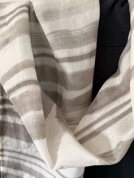 silk habotai slim scarf