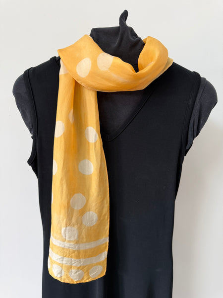silk habotai slim scarf