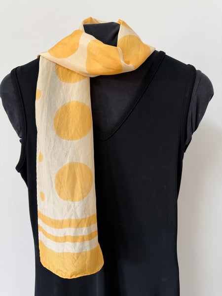 silk habotai slim scarf