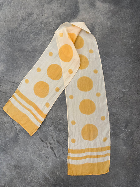silk habotai slim scarf