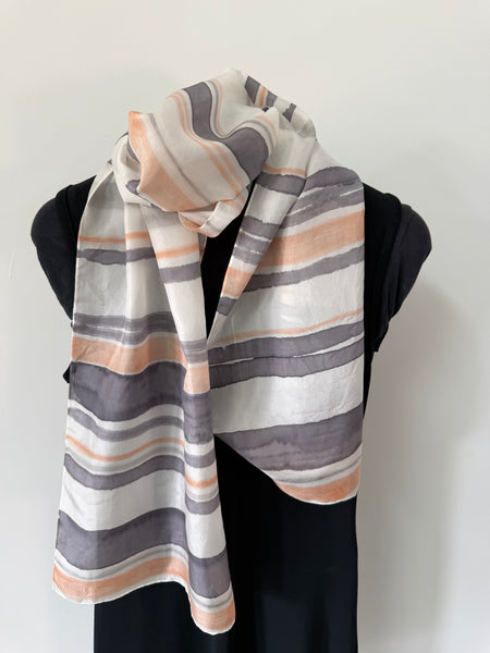silk habotai scarf - naturally dyed
